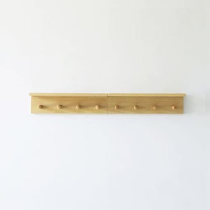 Entrance Coat Rack ，Coat Hooks, Wall-Mounted Wooden Hook Rack, Wall-Mounted Shelves(Oak Color Finish—A-2) - style: Oak color finish—A-2