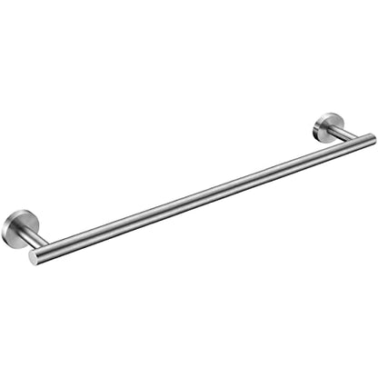 Brushed Nickel Bath Towel Bar Single Bars Towel Rack Rod Classic Wall Mounted SUS304 Stainless Steel Bathroom Towel Holder Toilet Kitchen Towel Shelf Single Layer,27 inches - color: Brushed Nickel, size: 27inch