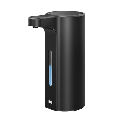 EKO Aroma Pro 13.5 fl oz Touchless Automatic Liquid Soap Dispenser, Rechargeable Hand & Dish Soap Dispenser for Bathroom and Kitchen, Waterproof, Adjustable Volume Control (Matte Black) - color: Matte Black, size: 13.5 oz (Premium Wireless Charging)