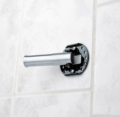 Moen Brushed Nickel 5-Foot Curved Fixed Mount Shower Curtain Rod with Pivoting Flanges, CSR2165BN - color: Brushed Nickel