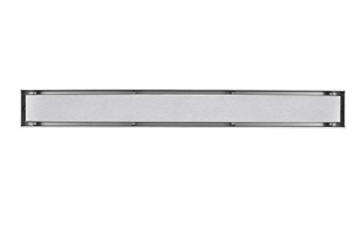 QM Drain 24-Inch Linear Shower Drain, 304 Stainless Steel, Reversible Grate 2 in 1 Tile-In or Smooth Surface