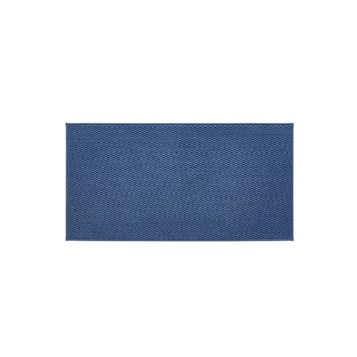 TYUU Bathroom Rugs Non Slip Washable, Super Absorbent Thin Bath Mat Quick Dry Low Pile Bathroom Rug, Navy Blue 24"x47" - color: Navy Blue, size: 2' X 3'11" (Rectangular)