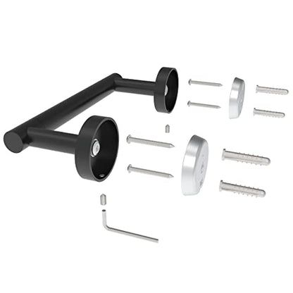 RARXTR Matte Black Toilet Paper Holder SUS304 Stainless Steel Double Post Pivoting Toilet Paper Roll Holder Wall Mounted Toilet Tissue Holder for Commercial Bathroom RV - color: Matte Black, size: Wall Mount