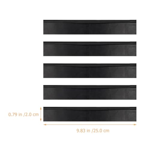 Abaodam 5pcs 25cm Replacement Rubber Squeegee Strips for Window and Shower Door Cleaning, Stainless Steel Holder Compatible, Sturdy Water Scraper for Glass Surfaces and Household Use