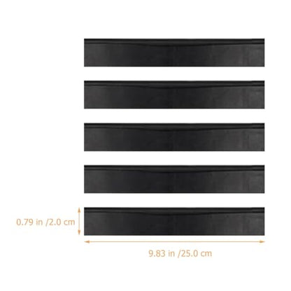 Abaodam 5pcs 25cm Replacement Rubber Squeegee Strips for Window and Shower Door Cleaning, Stainless Steel Holder Compatible, Sturdy Water Scraper for Glass Surfaces and Household Use