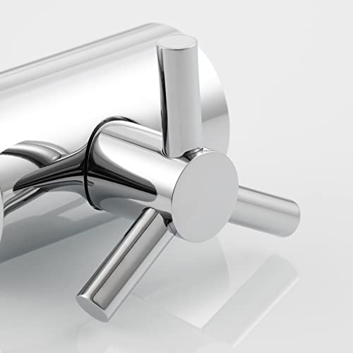 Brass Handheld Shower Bracket Adjustable Shower Head Holder for Slide Bar 25mm O.D, Chrome, ST38A - color: Chrome