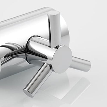 Brass Handheld Shower Bracket Adjustable Shower Head Holder for Slide Bar 25mm O.D, Chrome, ST38A - color: Chrome