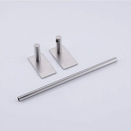 KES 12-Inch Self Adhesive Single Towel Bar Towel Hanger Wall Mount No Drill Bathroom Lavatory SUS304 Stainless Steel Brushed Finish, A7000S30-2 - color: Grey (Brushed Finish), size: 12 Inch