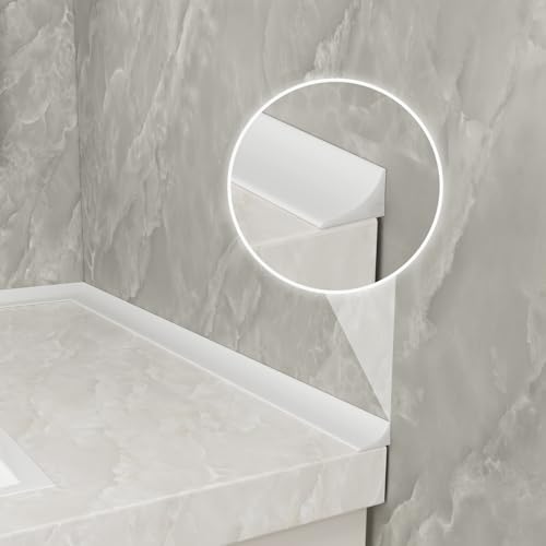 Silicone Shower Threshold Water Dam, Kitchen Sink Splash Guard, Shower Barrier Water Dam(67inch) - color: White, style: 67Inch