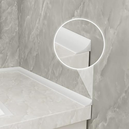 Silicone Shower Threshold Water Dam, Kitchen Sink Splash Guard, Shower Barrier Water Dam(98inch) - color: White, style: 98Inch