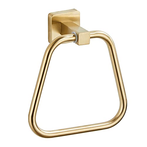 Brushed Light Gold Towel Ring for Bathroom, Kitchen Bath Towel Holder Hangers Wall Mount Heavy Duty Stainless Steel - color: Brushed Light Gold, size: 1 Pack