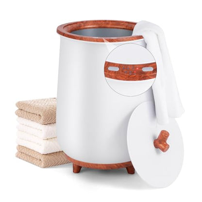 S AFSTAR 23L Towel Warmers for Bathroom - Large Luxury Towel Warmer Bucket with 3 Heat Modes, 4 Timer Settings, Fragrance Disc Holder, Auto Shut Off, Towel Heater for Blankets, Bathrobes (Coffee) - color: Coffee