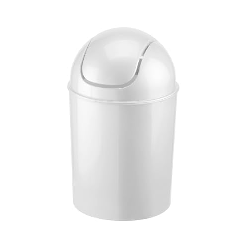 Umbra Mini 1-1/2-Gallon Swing-Top Waste Can, White - color: White