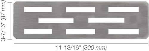 Shower Niche Shelf for 12 Inch Tile Prefab Niches, Fits 1/8 inch Grout Lines, Brushed 304 Stainless Steel