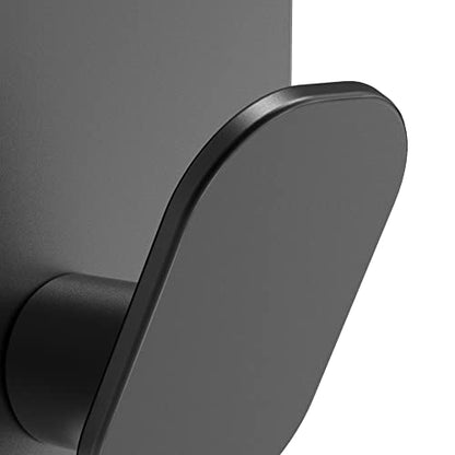 DELITON 8 Pack Adhesive Towel Hooks - Bathroom Towel/Wall Hooks for Hanging Coat Robe Stick on Bathroom or Kitchen Matte Black Stainless Steel - color: Black-8