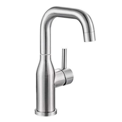 Bar Sink Faucet Single Hole: ARCORA Brushed Nickel Wet Bar Faucets - Prep Sink Faucet 360 Swivel - Small Kitchen Bathroom Faucet with cUPC Supply Lines - color: Brushed Nickel
