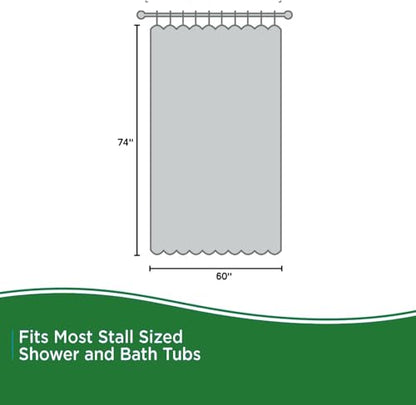 60x74 Inch Plastic Shower Curtain, Clear 8G Heavy Duty Waterproof 74 Inch Shower Curtain Liner Long with 3 Magnets and 10 Rustproof Grommets（ 60 x 74） - color: 8g-clear, size: 60"W x 74"L (Pack of 1)