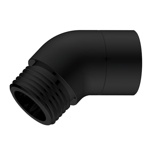 45 Degree Metal Elbow Shower Head Adapter Black | 135° Handheld Shower Arm Elbow Adapter Angle Shower Arm Extension Angled Showerhead Extension Pipe For Shower Head - color: Black, size: 135°