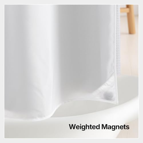 River Dream Fabric Snap in Shower Curtain Liner Replacement,White,70x57 | with Magnets,Detachable Liner,Quick Dry，Machine Washable，Fit for River Dream 71(W) x 77(H) with Window Shower Curtain - size: 70"W x 57"L (Pack of 1)