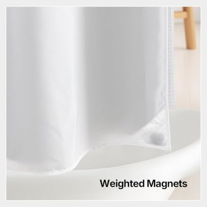 River Dream Fabric Snap in Shower Curtain Liner Replacement,White,70x57 | with Magnets,Detachable Liner,Quick Dry，Machine Washable，Fit for River Dream 71(W) x 77(H) with Window Shower Curtain - size: 70"W x 57"L (Pack of 1)