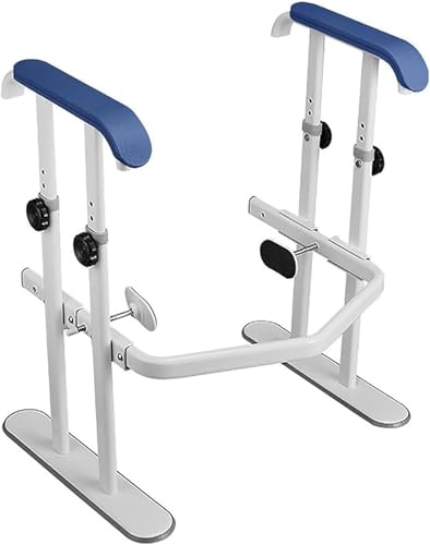 Toilet Safety Rail, Adjustable Toilet Frame with Padded Armrests, Bathroom Grabs Bar for Assistance with Stability and Support,User-Centric Care (Blue) - color: Blue