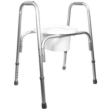 PCP Extra-Wide Raised Toilet Seat and Safety Frame, Two-in-One, Adjustable Height, Elevated Lift Bowl, Wide - size: wide