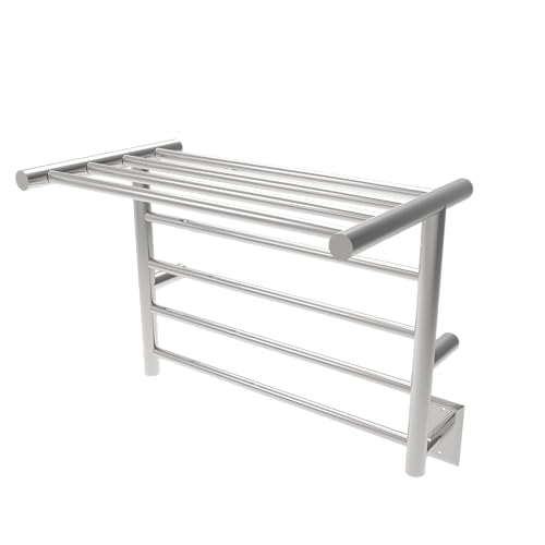 Amba RSH-P Radiant Shelf Hardwired Plug-in Combo 8 Bar Towel Warmer in Polished - color: Polished