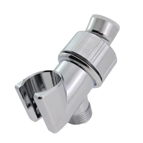 84x60mm Shower Arm Holder Handheld Shower Head Holder Silver 360 Degree Adjustable Direction Steel Ball Shower Bracket for Connecting Shower Arm and Shower Hose