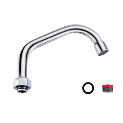 G3/4" Female Thread - 6" Commercial Faucet Swivel Spout Replacement: iVIGA Add-on Swing Nozzle - Chrome Polished - for G3/4" Male Thread Faucets Only - 1.8gpm/2.2gpm Aerator - size: 6 Inch
