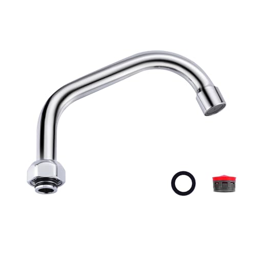 G3/4" Female Thread - 6" Commercial Faucet Swivel Spout Replacement: iVIGA Add-on Swing Nozzle - Chrome Polished - for G3/4" Male Thread Faucets Only - 1.8gpm/2.2gpm Aerator - size: 6 Inch
