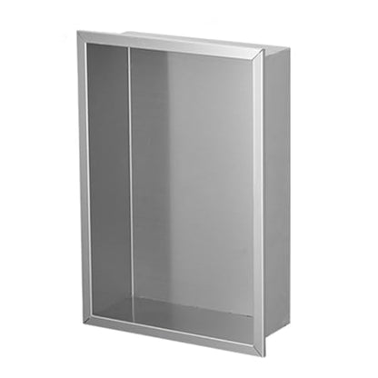 12.4"X 7.9" X3.1" Shower Niche, Single Shelf Wall Insert Bathroom Organizer, 304 Stainless Steel Recessed Shower Shelf, No Tile Needed,Silver