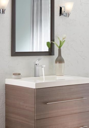 Delta Modern Matte Black Bathroom Faucet 1 Hole, Single Hole Bathroom Sink Faucet for Vanity, Metal Push-Pop Drain Assembly, Chrome 567LF-PP - color: Chrome, size: 1.2 GPM Water Flow