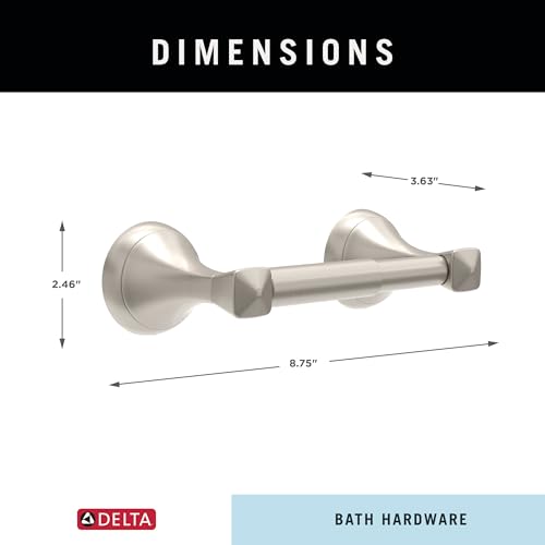 Delta Toilet Paper Holder | Spring Loaded | Brushed Nickel | Wall Mount | EsatoBathroom Accessories