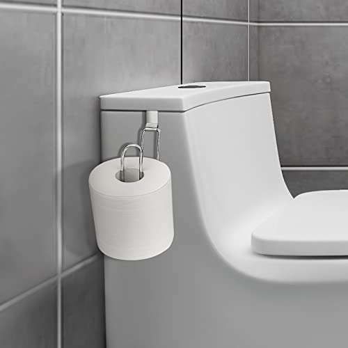 Over the Tank Toilet Paper Holder, Metal Toilet Paper Holder, Chrome | Toilet Paper Roll Holder, Bathroom Toilet Paper Storage, Space Saving for Bathroom - color: Chrome