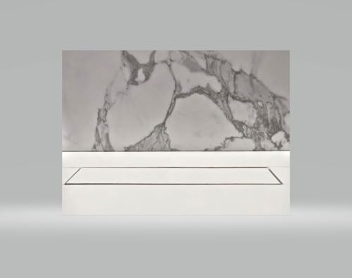 SereneDrains 304 Stainless Steel 60 Inch Invisible Tile in Shower Drain Kit Linear Shower Drains for Tile Floor Long Hair Catcher Strainer Grate Cover Bathroom (59 Inch) - size: 59 Inch