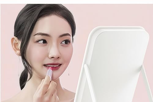 Table Desk Vanity Mirror, Portable Makeup Mirror with Foldable Stand – 90° Rotatable, Ideal for Tabletop Vanity, Travel & Bathroom Shower Shaving