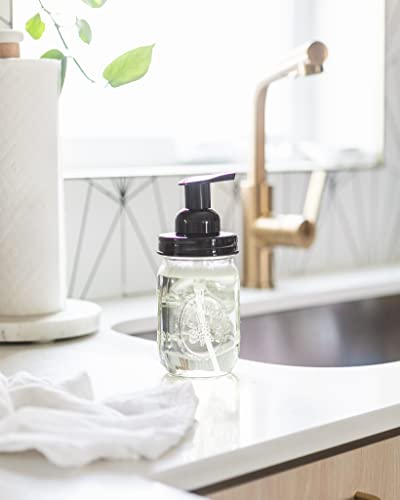 Mason Jar Foaming Soap Dispenser - Black - with 16 Ounce Ball Mason Jar - One Pack! - color: Ball Jar, Black, size: 1 Pack