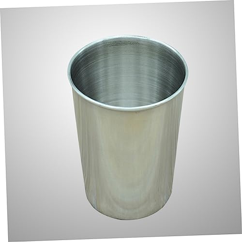 Cabilock 2pcs Stainless Steel Water Tumblers Multi Use Cups for Beverages Juice and Parties Sleek Silver Design Easy to Clean for Home and Travel - size: 6X6cm