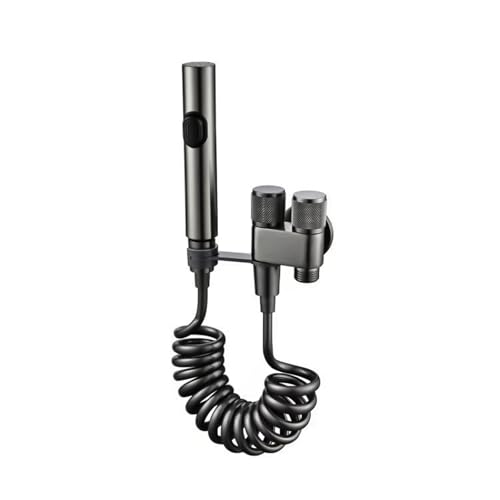 Handheld Toilet Bidet Sprayer for Toilet-Adjustable Water Pressure Control with Bidet Hose for Feminine Wash, Stainless Steel Brushed Nickel Bidet Faucet Cloth Diaper for Baby Wash