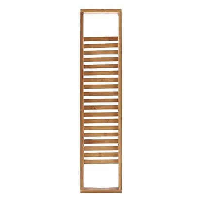 Bathtub Tray — Bath Storage Rack with Wine Glass Holder for Tub Accessories, Snacks, and Book, 27.3 Inch Length, Natural Wood Finish