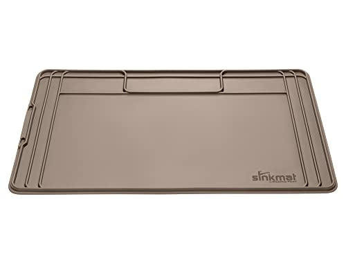 WeatherTech SinkMat – Waterproof Under Sink Liner Mat for Kitchen Bathroom – 34” x 22” Inches - Durable, Flexible Tray – Home undersink Organizer Must Haves, Tan - color: Tan, size: 34.3"W x 22.4"L