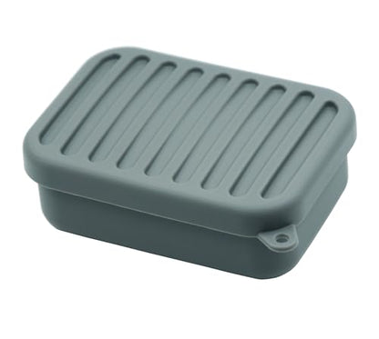 Leakproof Silicone Travel Soap Case,Portable Soap Box with Draining Layer for Shower,Bathroom,Camping,Hiking,Gym (Gray) - color: Gray Silicone Soap Case