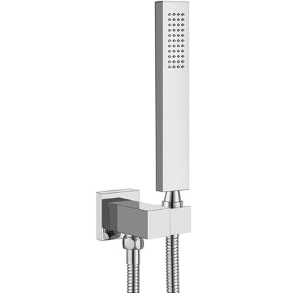Heyalan Hand-held Shower Head Set-SUS304 Handheld Shower,Polished Chrome | SUS304 stainless steel wand, straight-style design, single rain spray, 59-inch long hose and standard 1/2-inch connection - color: Polish Chrome, style: Straight Style