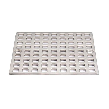 4" Shower Drain Cover Replacement Nickel Brushed, Shower Drain Grate Square Shower Drain Strainer Grid for Bathroom Floor