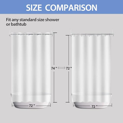 Shower Curtain Liner Frosted 72x74 No Hooks Heavy Duty for Bathroom | PEVA Plastic Vinyl Waterproof Heavy Duty Bathroom Curtain Hook Free Shower Liner with bottom Magents - color: Frosted, size: 72"W x 74"L (Pack of 1)