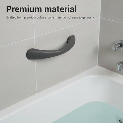 Pssopp Safety Shower Handrail, Secure Wall Mounted Bath Grab Bar with Non Slip Texture for Wet Room Bathroom Safety Support