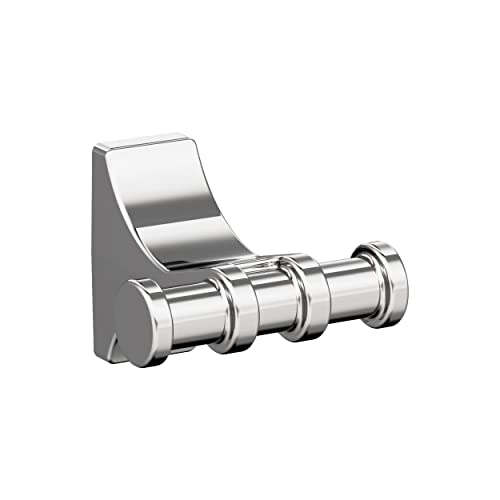 Amerock BH3605026 | Chrome Double Robe Hook | 2-15/16 inch (75 mm) Length Towel Holder | Davenport | Towel Hook for Bathroom | Bathroom Hardware | Bath Accessories - color: Chrome, size: Robe Hook