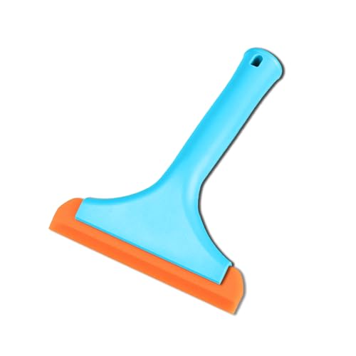 Small Silicone Window Squeegee, Auto Windshield Water Blade Scraper, Multifunctional Auto Squeegee with 5.9 Inch Blade and Non-Slip Handle for Car Window, Home Cleaning (Blue, 1PCS) - color: Blue