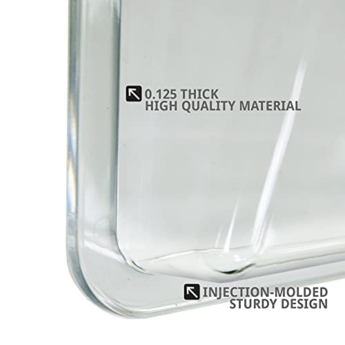 Azar Displays 250055 Clear Plastic Wall Mount File Holder with Suction Cups, 4-Pack - color: CLEAR, style: Suction Cup