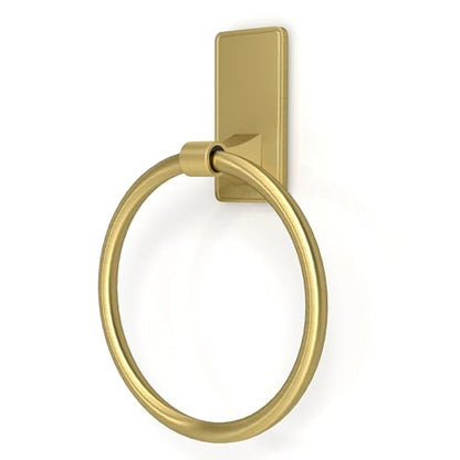 Adhesive Towel Ring, SUS304 Stainless Steel Bathroom Towel Holder, One Piece Disigned Towel Racks for Bathroom, No Drill, Gold - color: Gold, size: Round(1-pack)